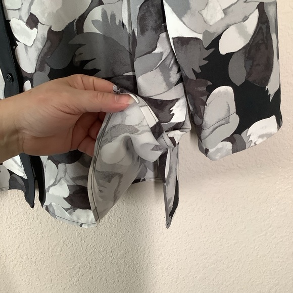 ISAAC MIZRAHI Floral Blouse Button Up Top Long Sleeve Career Casual Office 18W - Picture 8 of 9